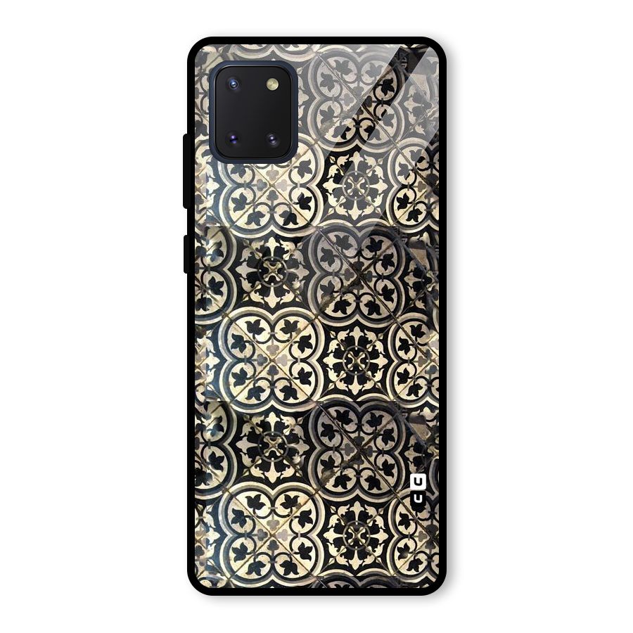 Floral Tile Glass Back Case for Galaxy Note 10 Lite