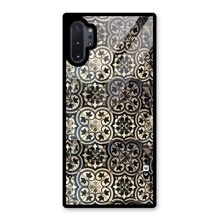Floral Tile Glass Back Case for Galaxy Note 10 Plus