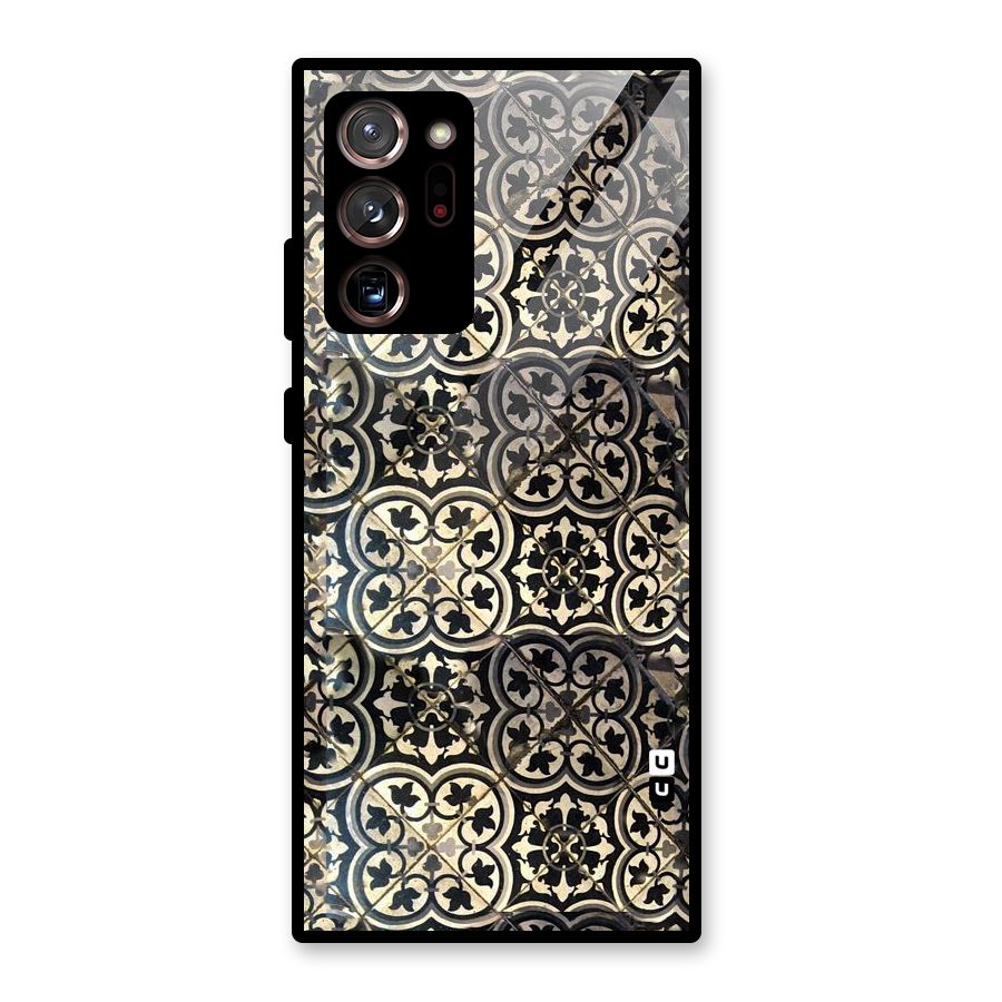 Floral Tile Glass Back Case for Galaxy Note 20 Ultra