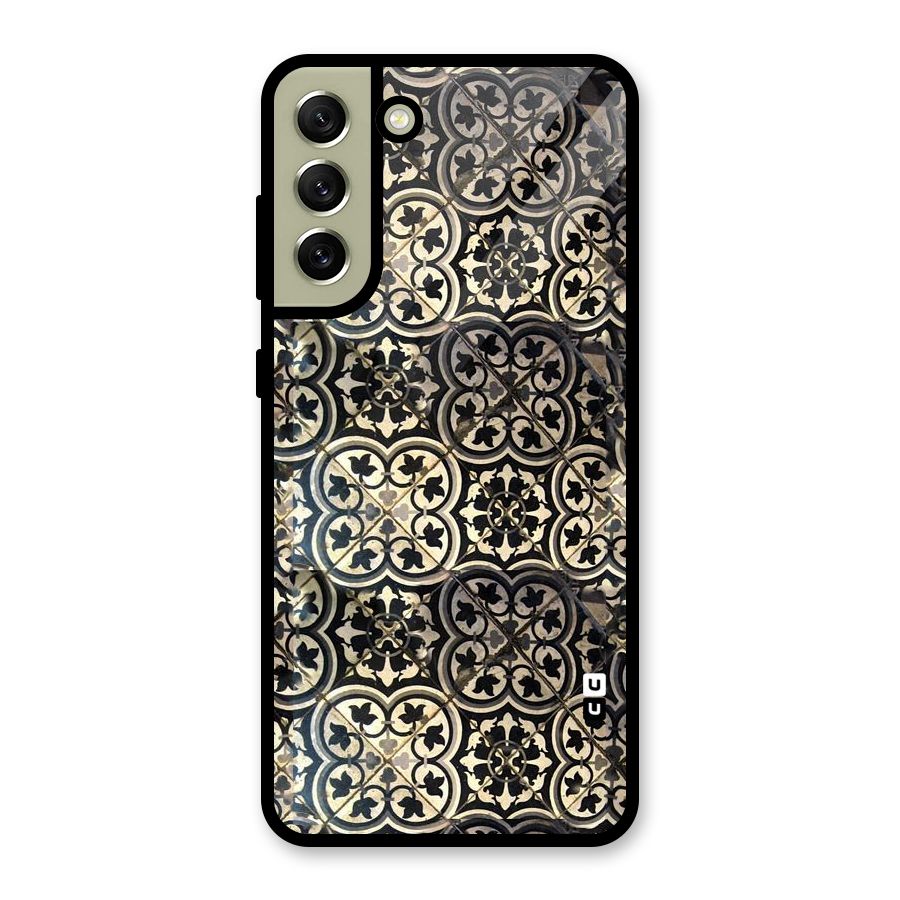 Floral Tile Glass Back Case for Galaxy S21 FE 5G
