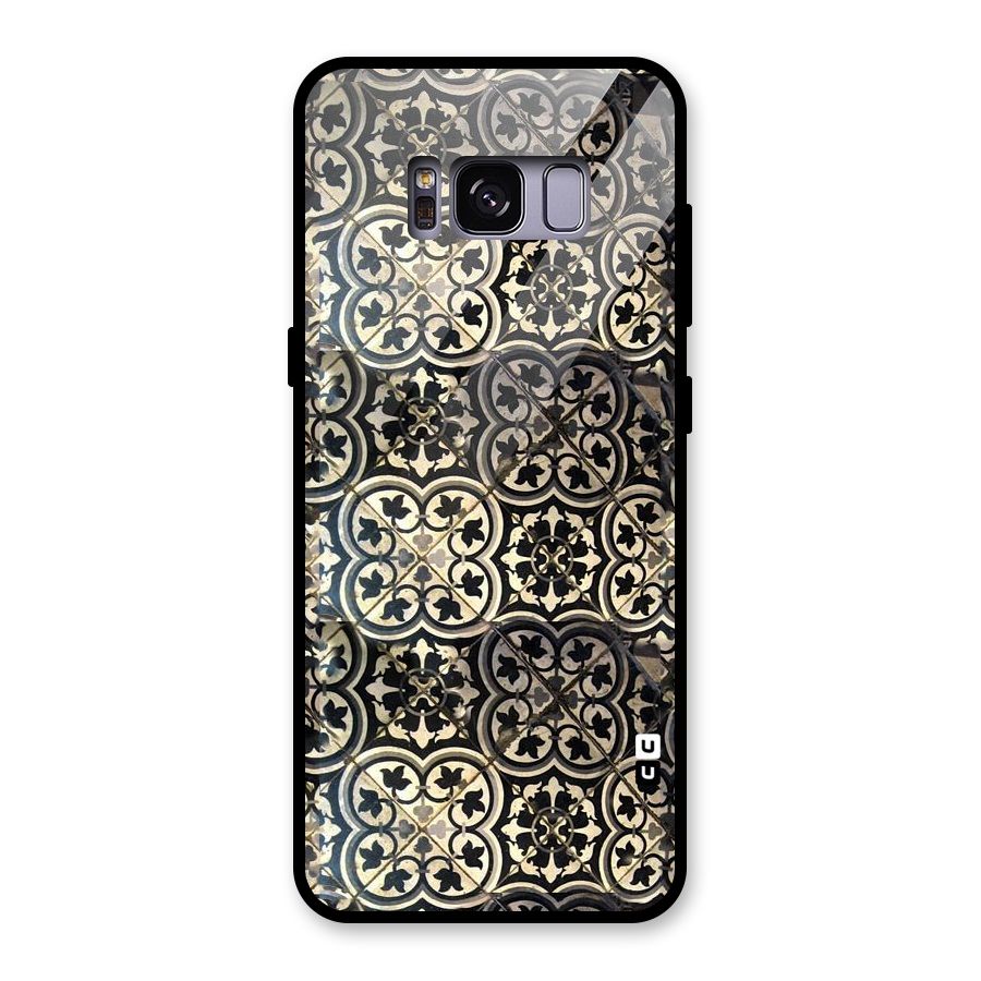 Floral Tile Glass Back Case for Galaxy S8