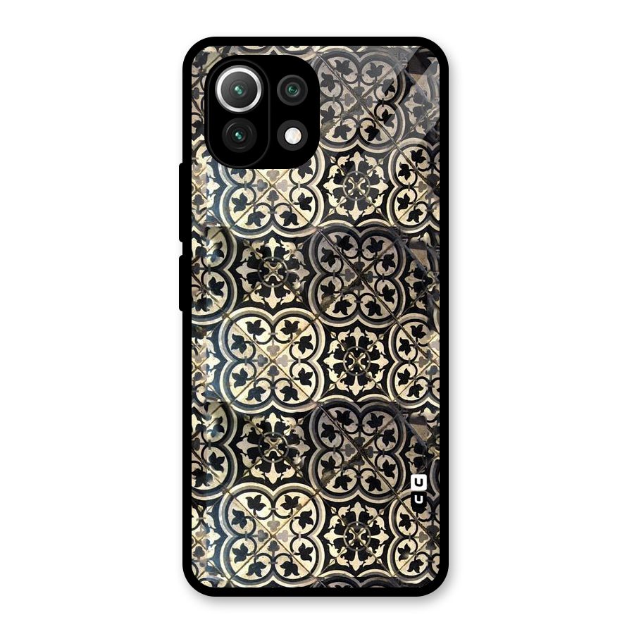 Floral Tile Glass Back Case for Mi 11 Lite NE 5G