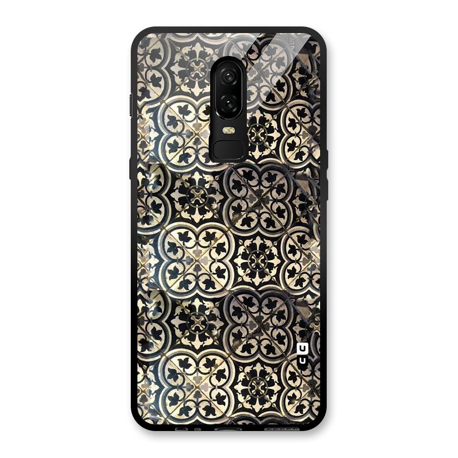 Floral Tile Glass Back Case for OnePlus 6