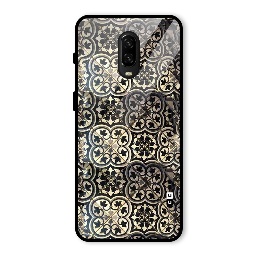 Floral Tile Glass Back Case for OnePlus 6T