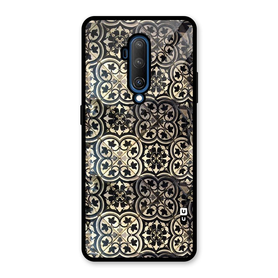 Floral Tile Glass Back Case for OnePlus 7T Pro