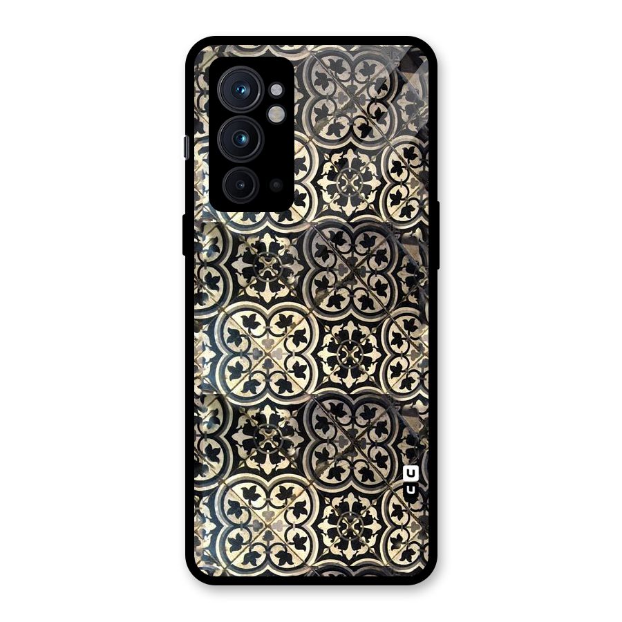 Floral Tile Glass Back Case for OnePlus 9RT 5G