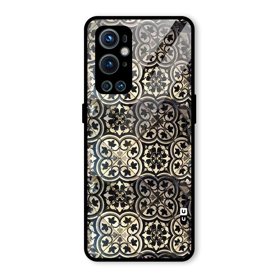 Floral Tile Glass Back Case for OnePlus 9 Pro