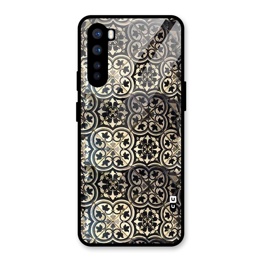 Floral Tile Glass Back Case for OnePlus Nord