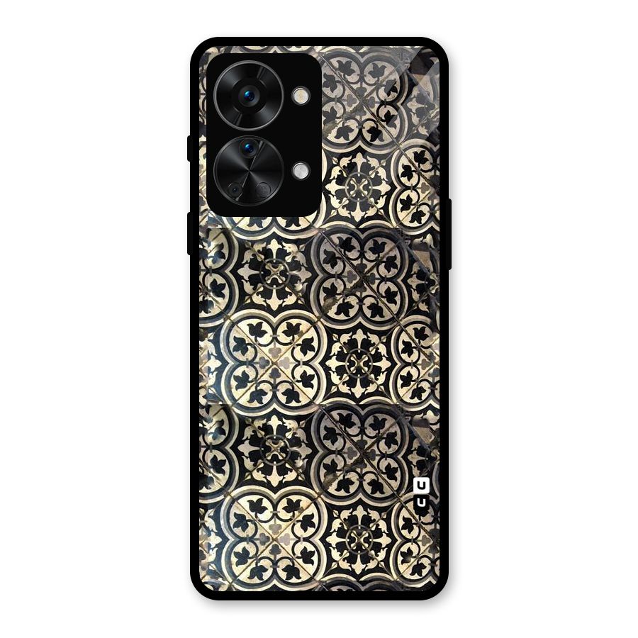 Floral Tile Glass Back Case for OnePlus Nord 2T