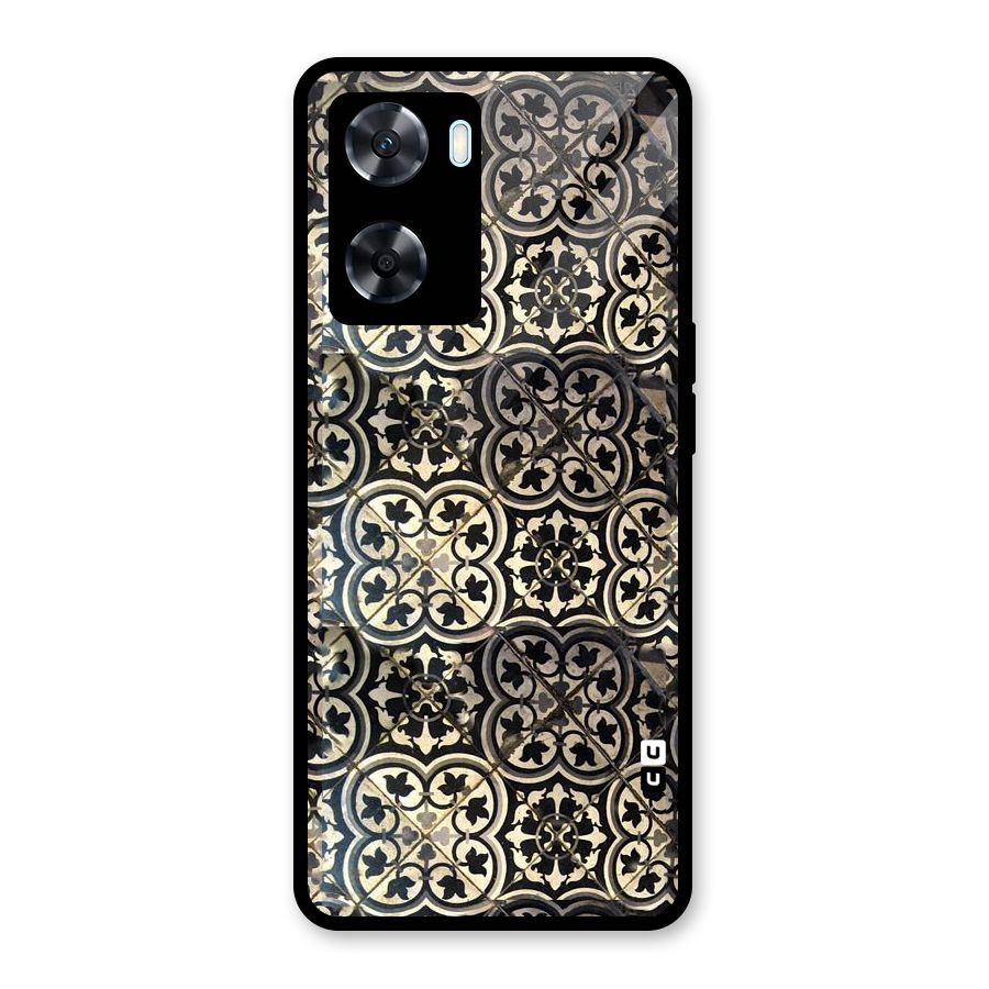 Floral Tile Glass Back Case for Oppo A77