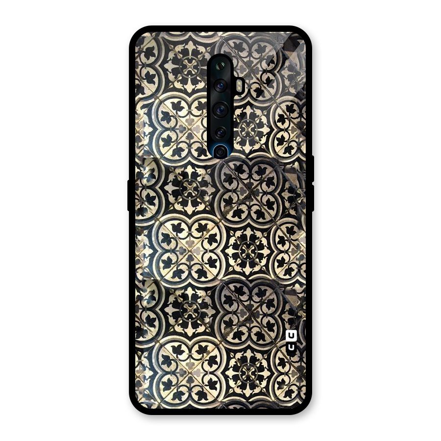 Floral Tile Glass Back Case for Oppo Reno2 Z