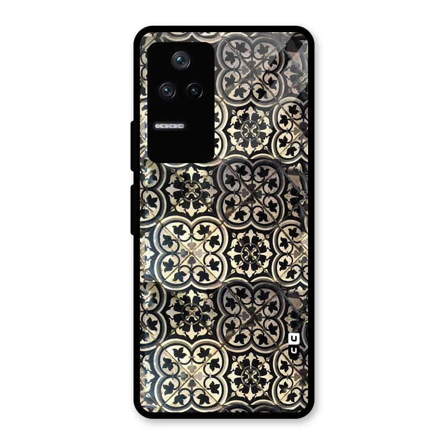Floral Tile Glass Back Case for Poco F4 5G