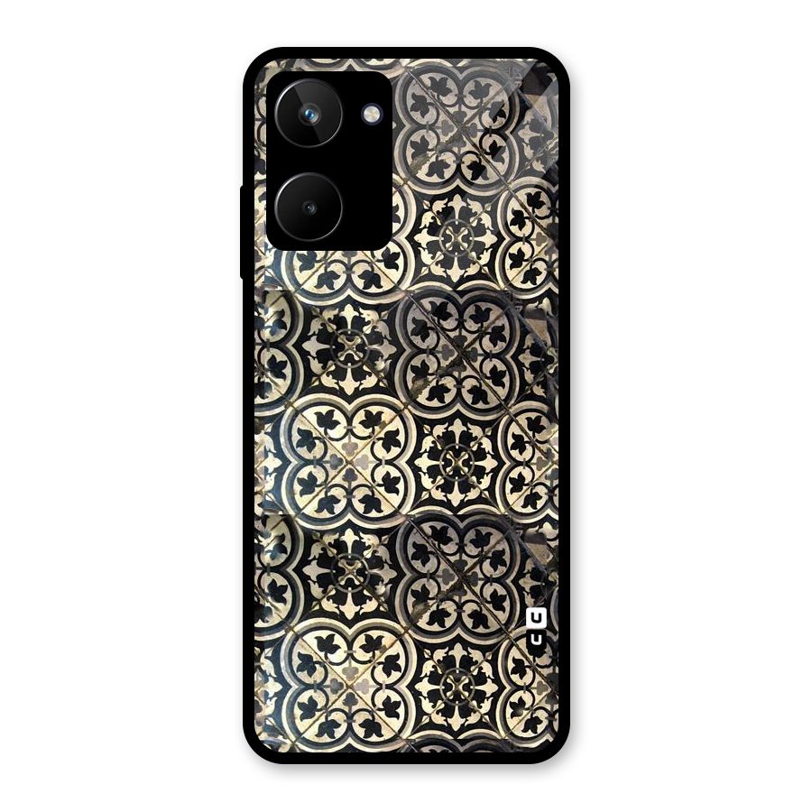 Floral Tile Glass Back Case for Realme 10