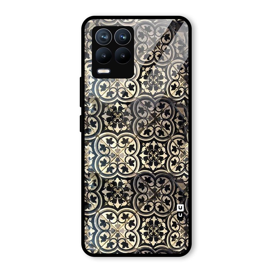 Floral Tile Glass Back Case for Realme 8 Pro