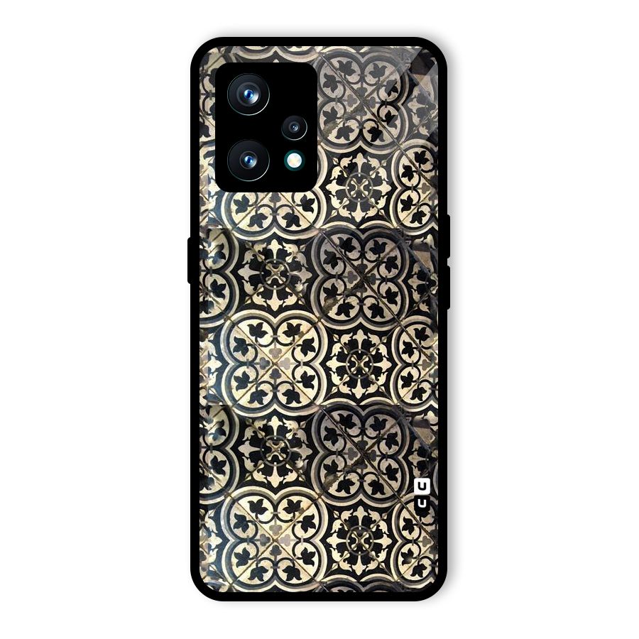 Floral Tile Glass Back Case for Realme 9 Pro Plus 5G