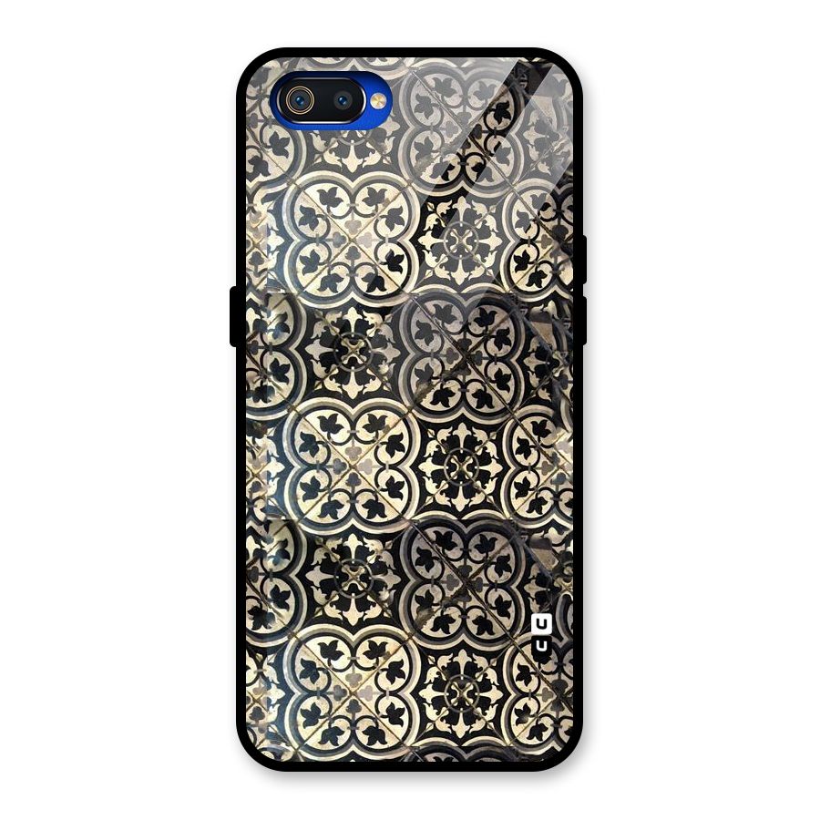 Floral Tile Glass Back Case for Realme C2