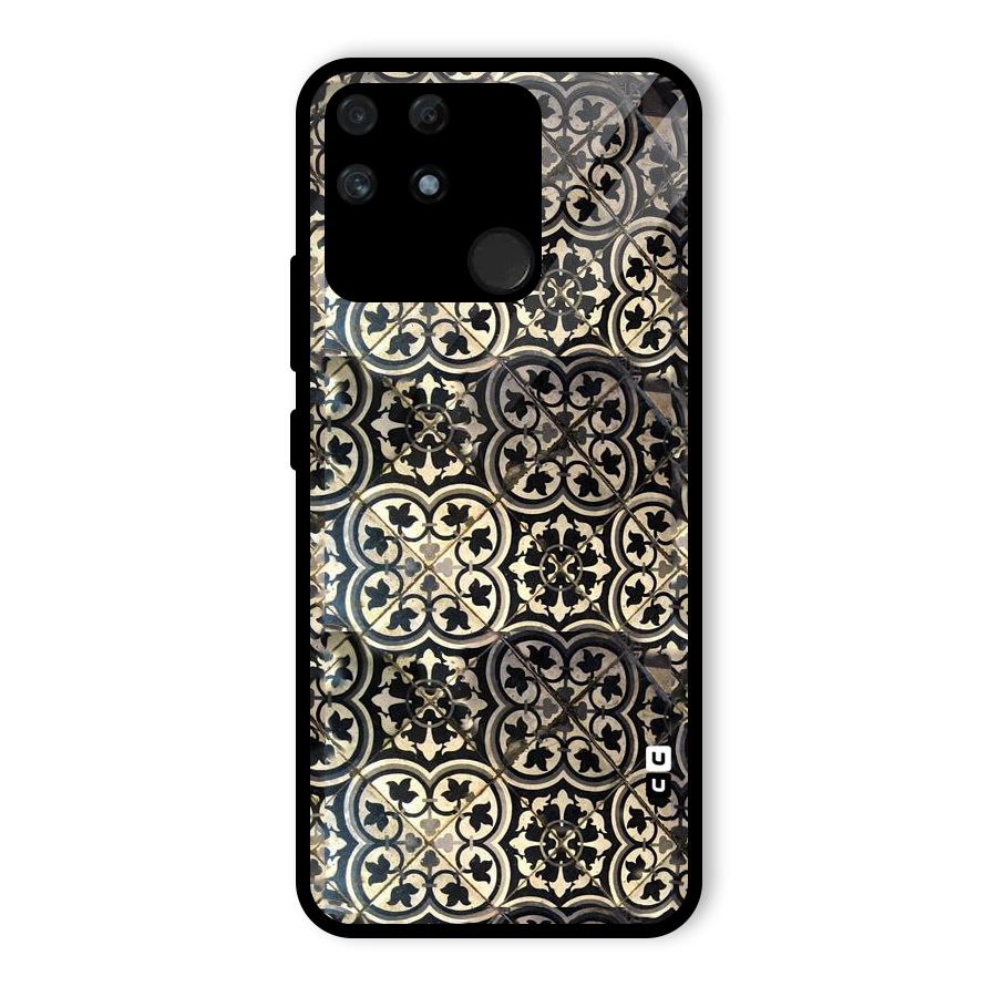 Floral Tile Glass Back Case for Realme Narzo 50A