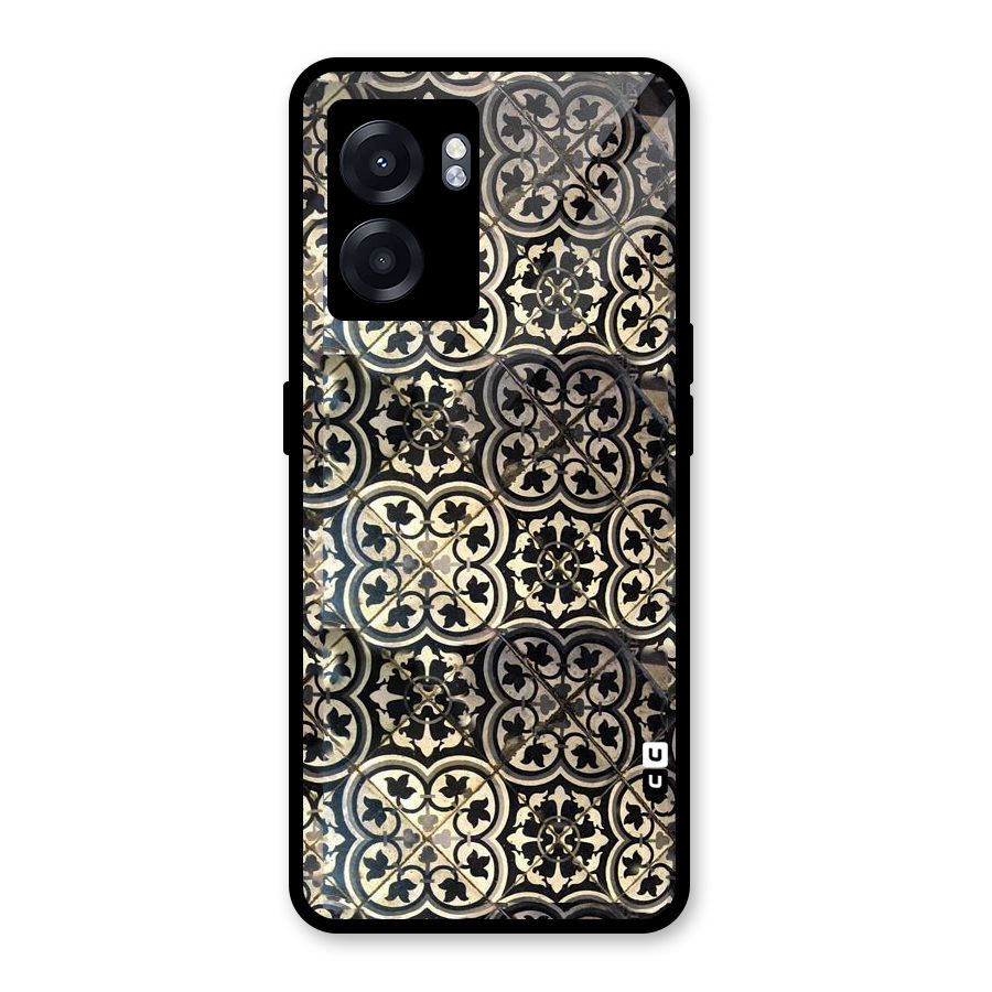 Floral Tile Glass Back Case for Realme Narzo 50 5G
