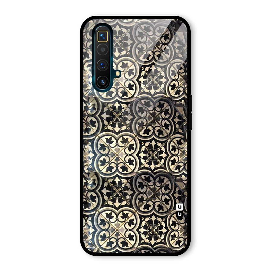 Floral Tile Glass Back Case for Realme X3 SuperZoom