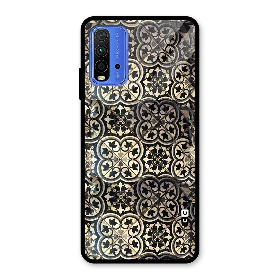 Floral Tile Glass Back Case for Redmi 9 Power