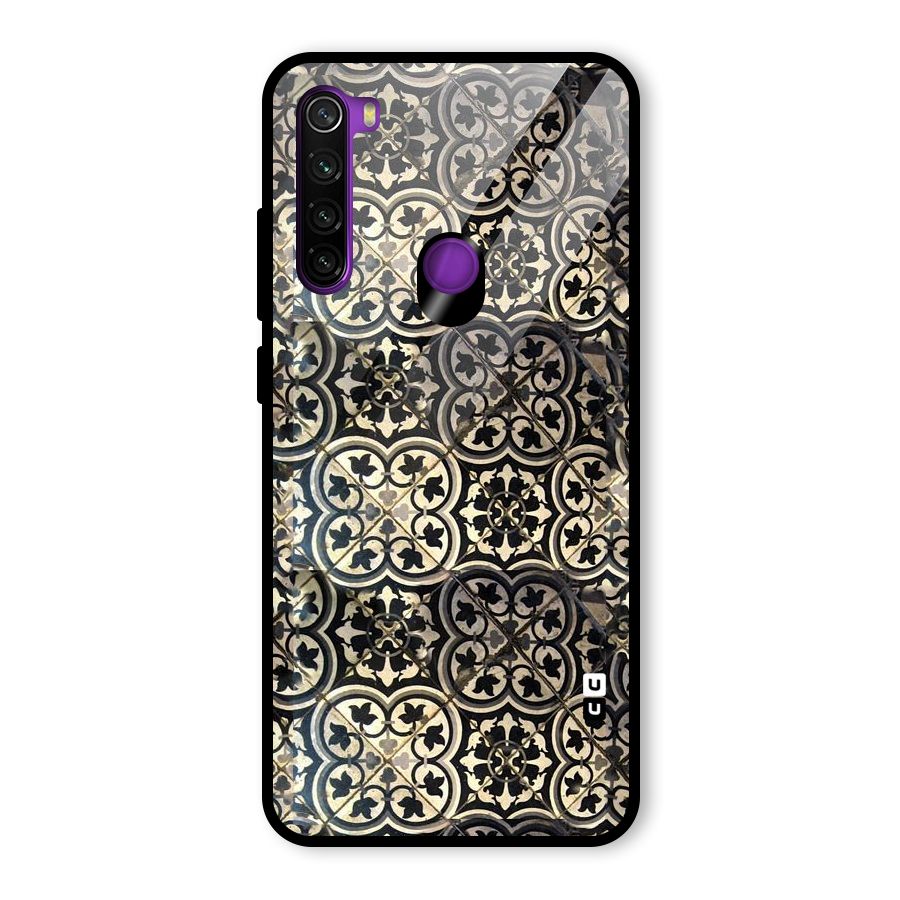 Floral Tile Glass Back Case for Redmi Note 8