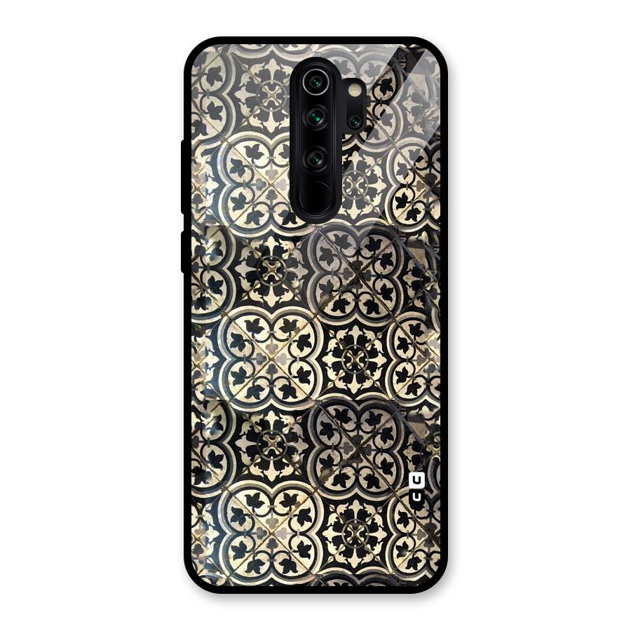 Floral Tile Glass Back Case for Redmi Note 8 Pro