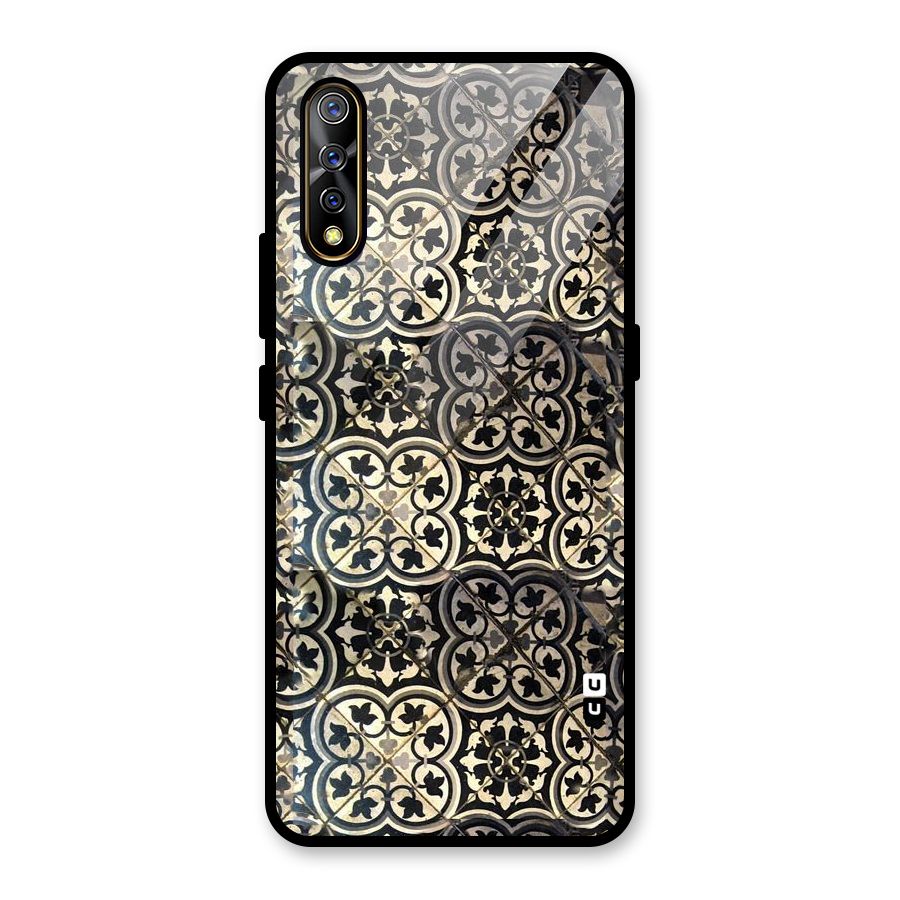 Floral Tile Glass Back Case for Vivo S1