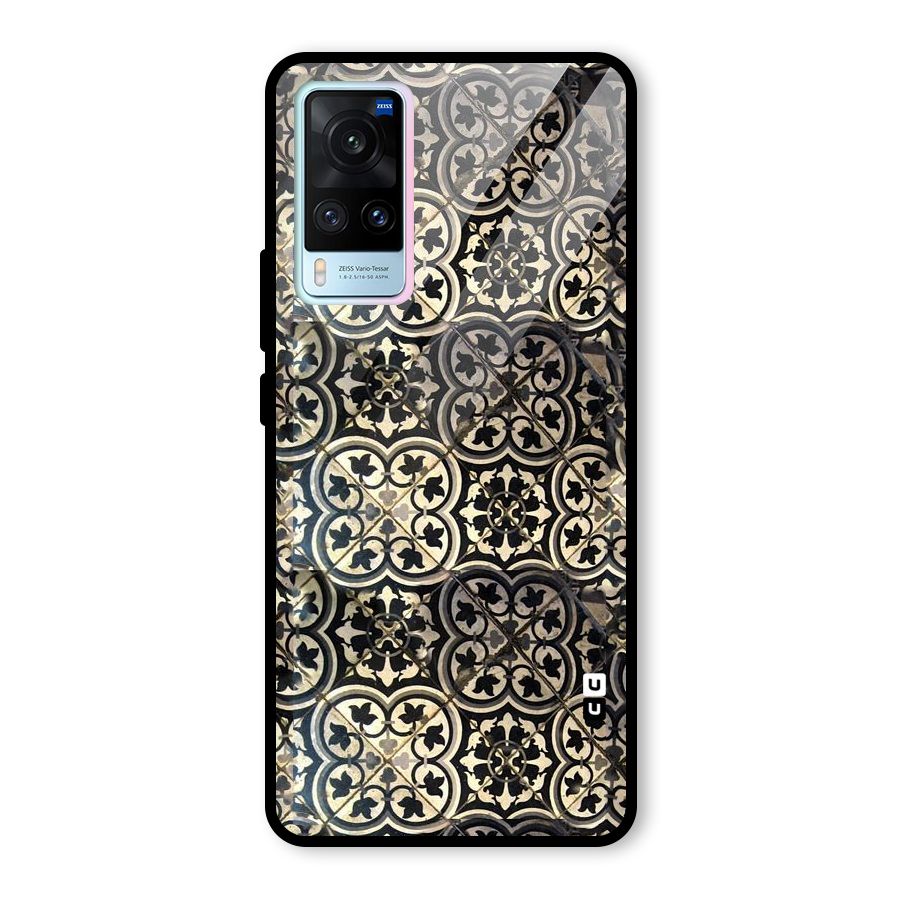 Floral Tile Glass Back Case for Vivo X60