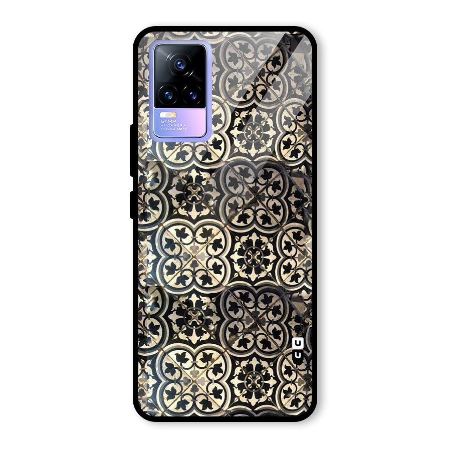 Floral Tile Glass Back Case for Vivo Y73