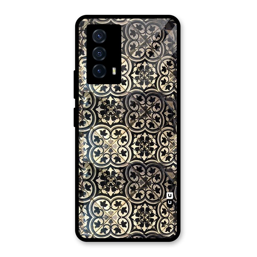 Floral Tile Glass Back Case for Vivo iQOO Z5