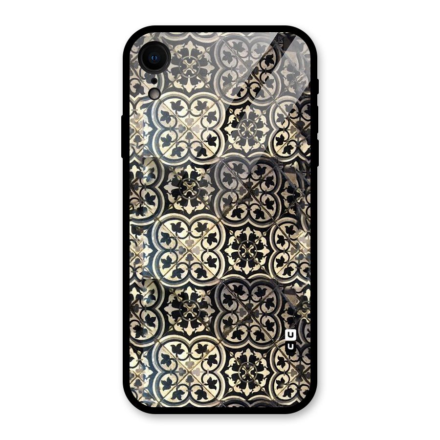 Floral Tile Glass Back Case for XR