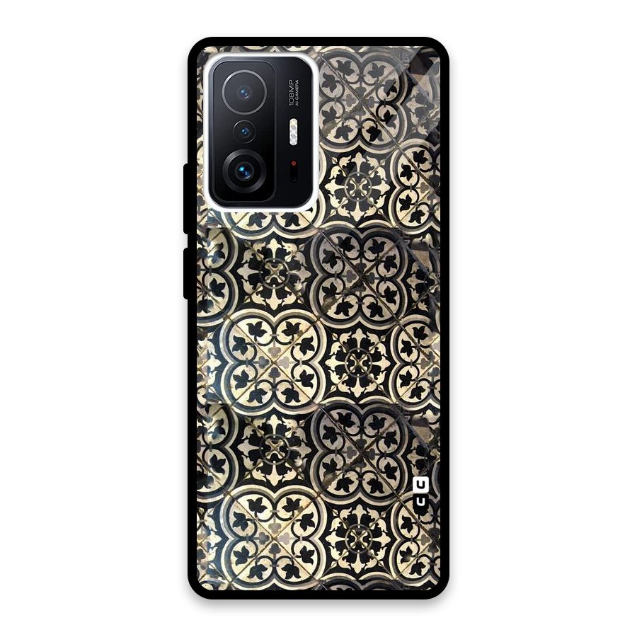 Floral Tile Glass Back Case for Xiaomi 11T Pro