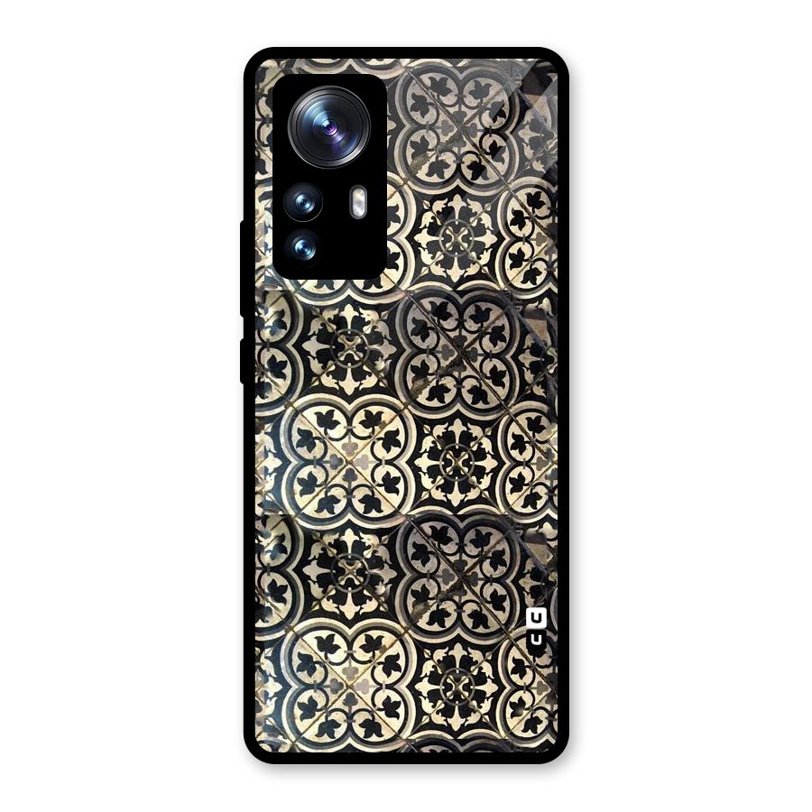Floral Tile Glass Back Case for Xiaomi 12 Pro