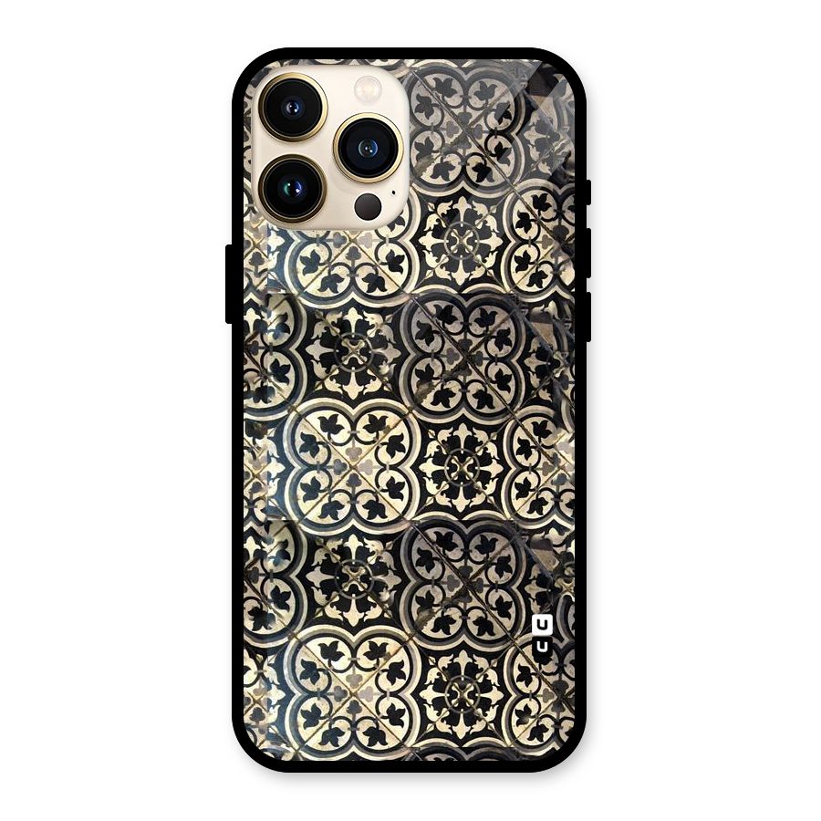 Floral Tile Glass Back Case for iPhone 13 Pro Max