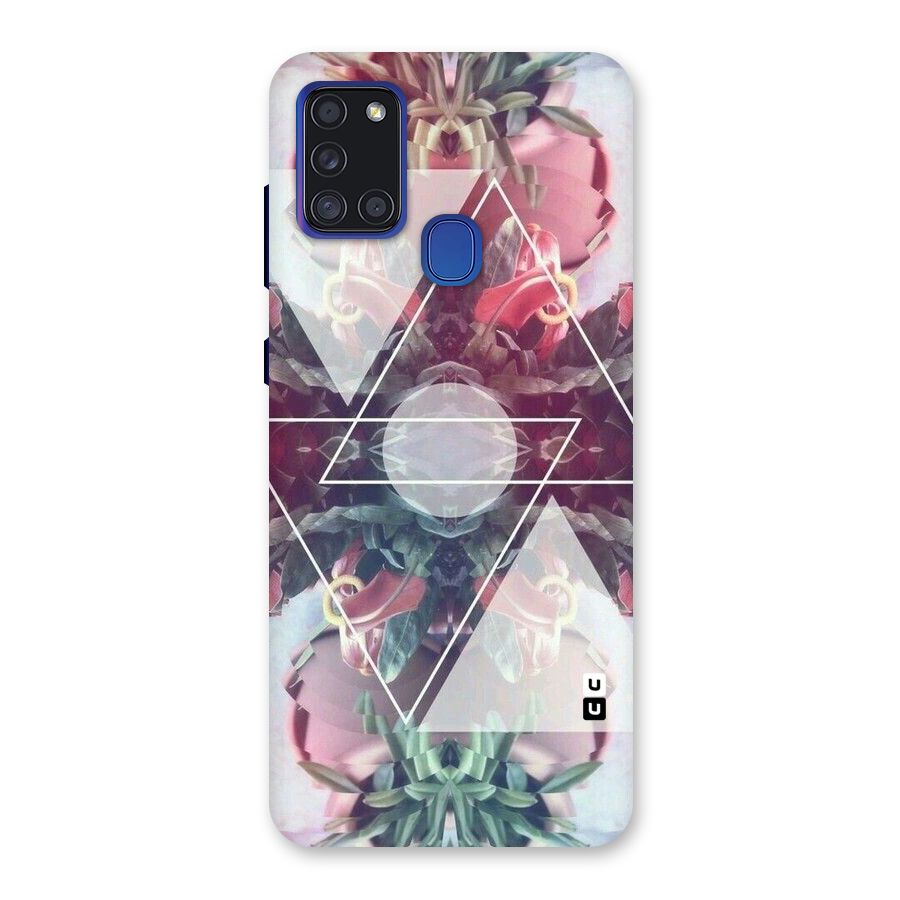 Floral Triangle Back Case for Galaxy A21s