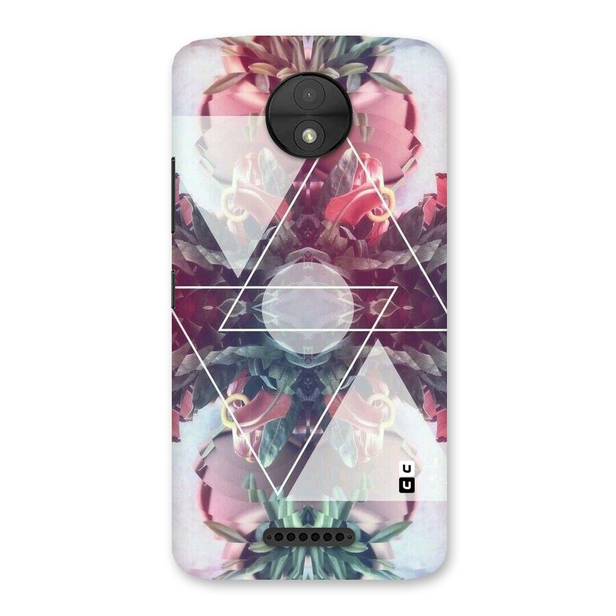 Floral Triangle Back Case for Moto C
