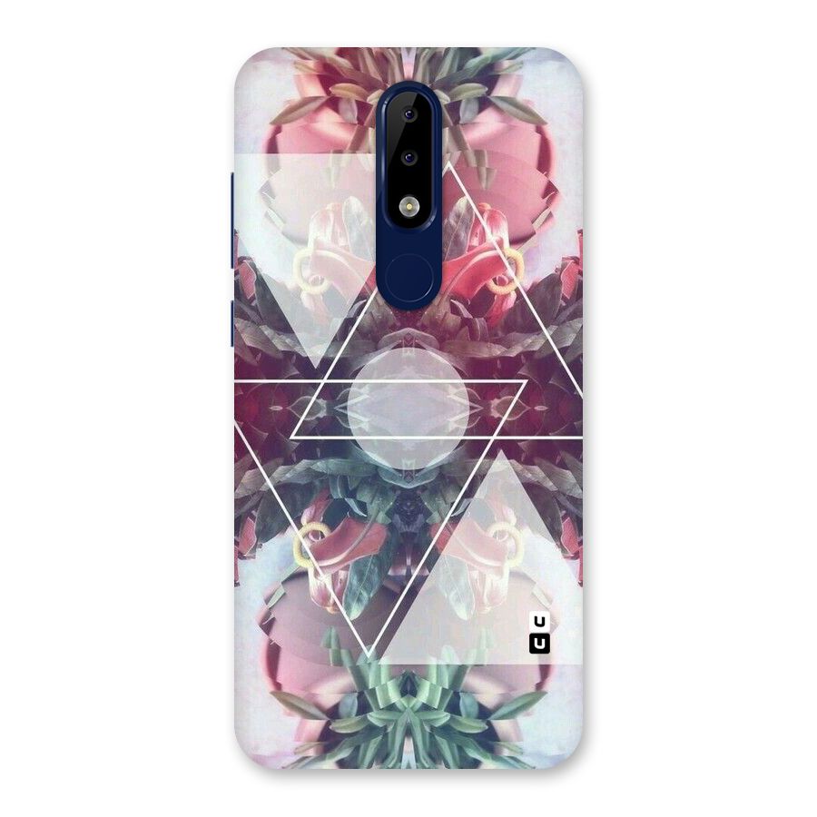 Floral Triangle Back Case for Nokia 5.1 Plus