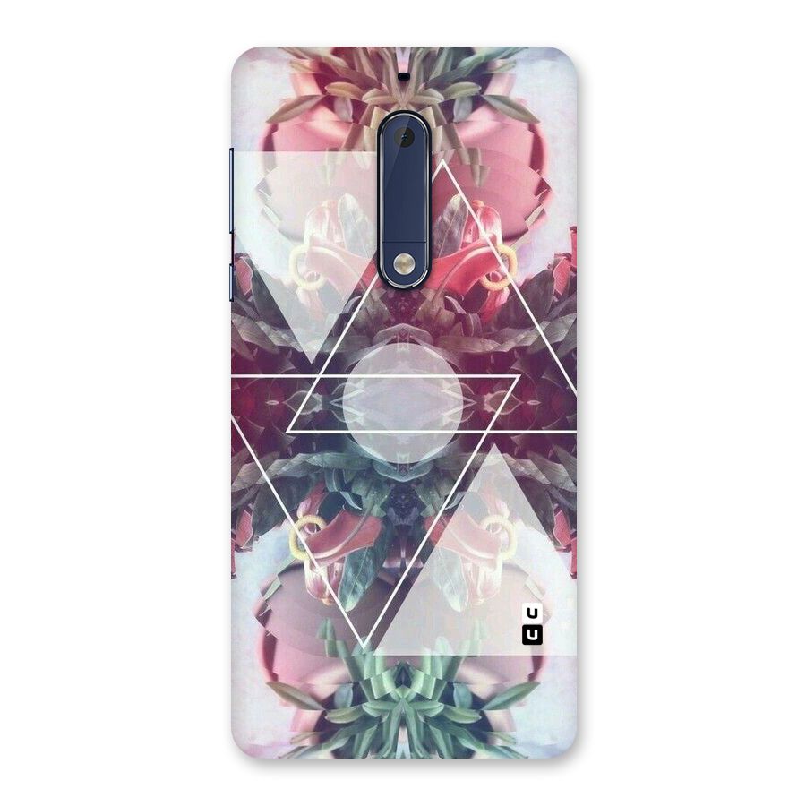 Floral Triangle Back Case for Nokia 5