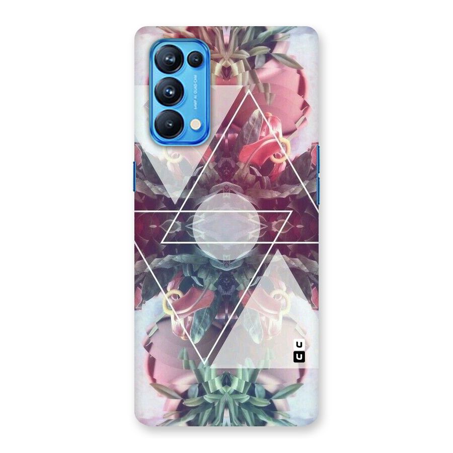 Floral Triangle Back Case for Oppo Reno5 Pro 5G