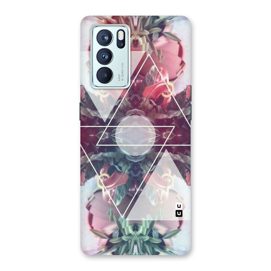 Floral Triangle Back Case for Oppo Reno6 Pro 5G
