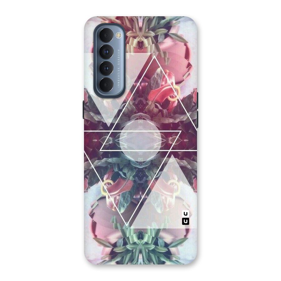 Floral Triangle Back Case for Reno4 Pro