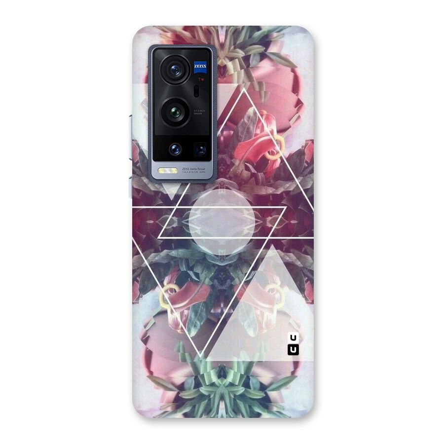 Floral Triangle Back Case for Vivo X60 Pro Plus