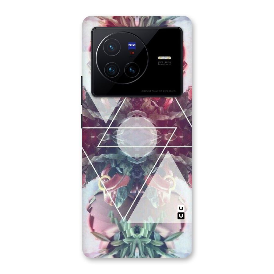 Floral Triangle Back Case for Vivo X80