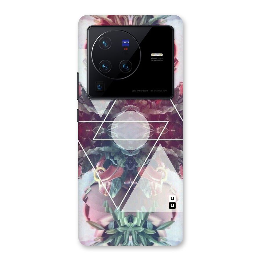 Floral Triangle Back Case for Vivo X80 Pro