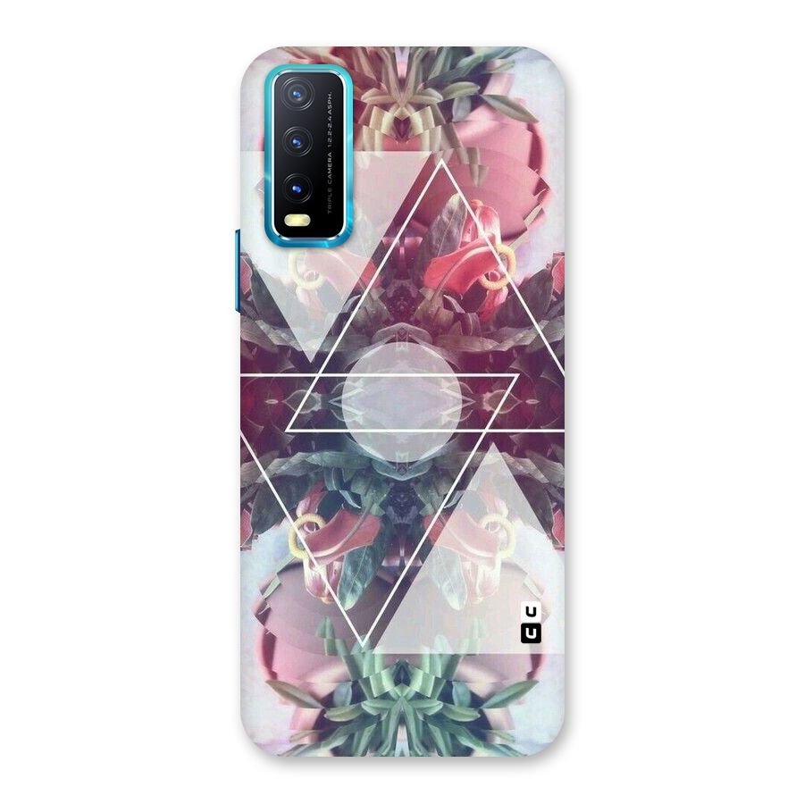 Floral Triangle Back Case for Vivo Y20A