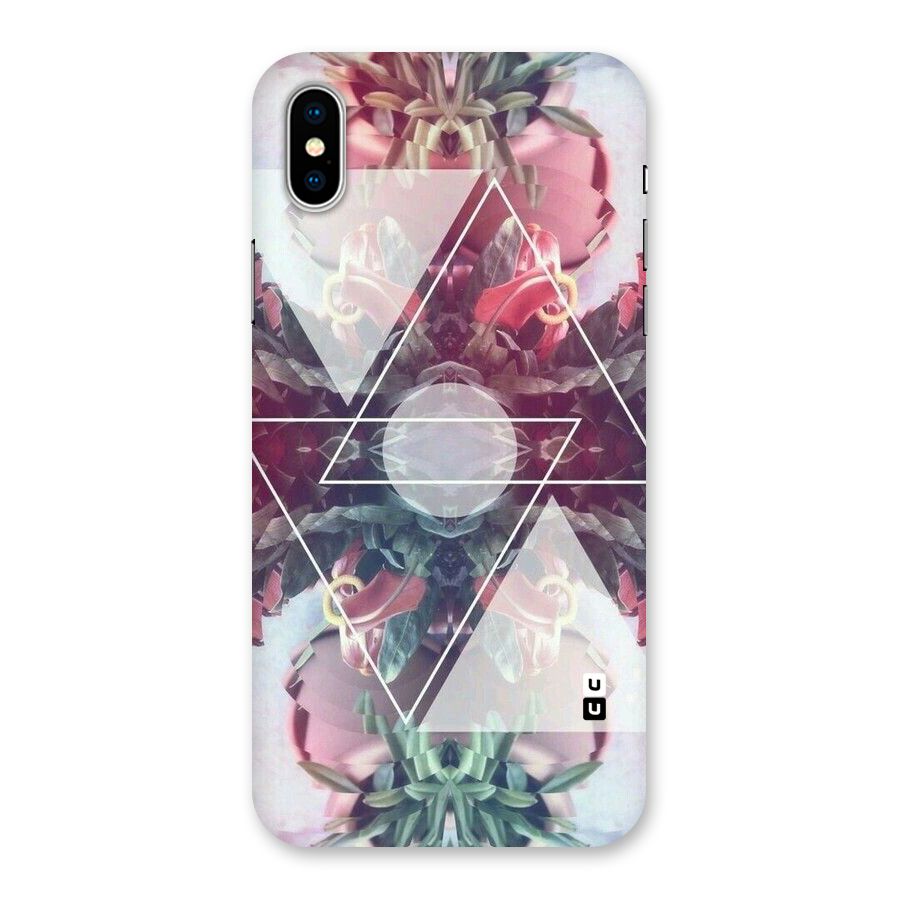 Floral Triangle Back Case for iPhone XS