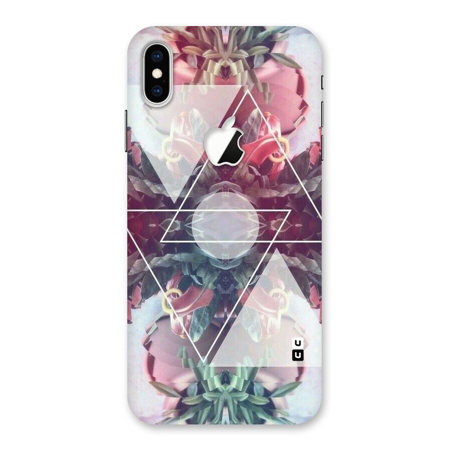 Floral Triangle Back Case for iPhone XS Max Apple Cut