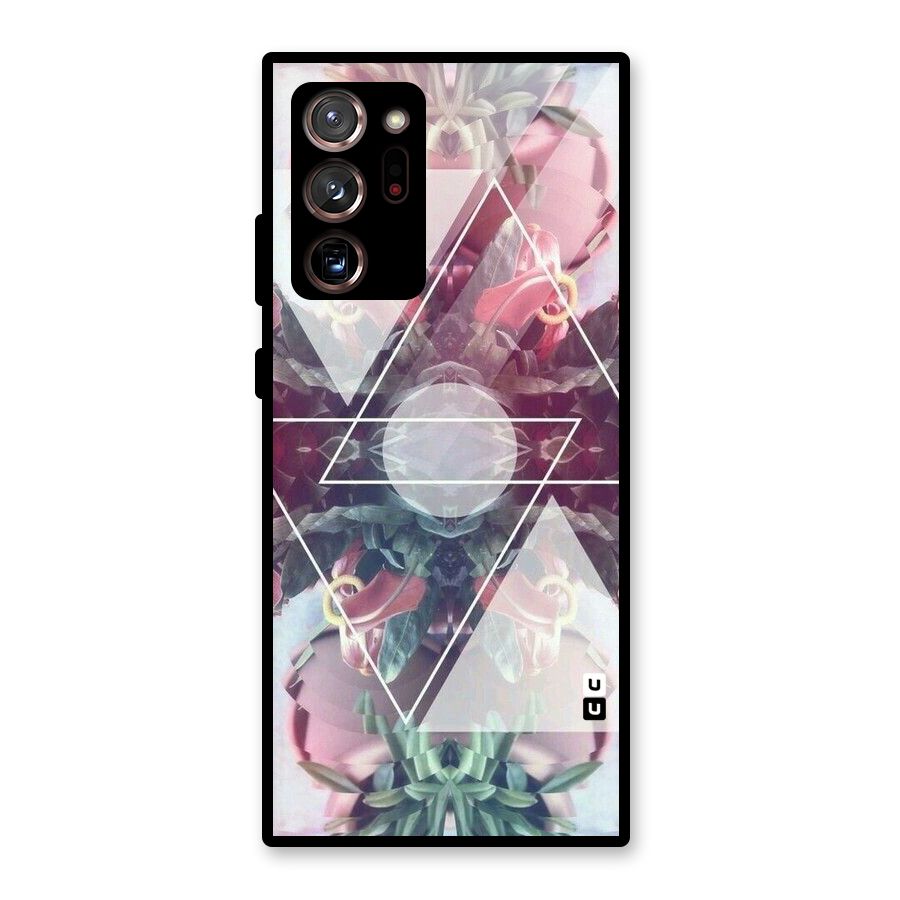 Floral Triangle Glass Back Case for Galaxy Note 20 Ultra