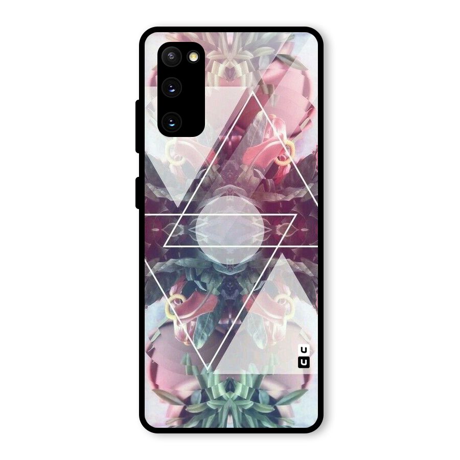 Floral Triangle Glass Back Case for Galaxy S20 FE 5G