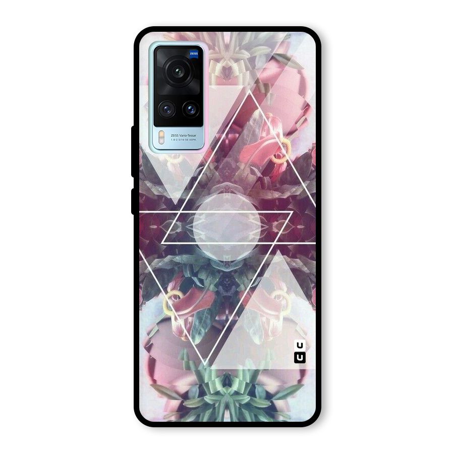 Floral Triangle Glass Back Case for Vivo X60